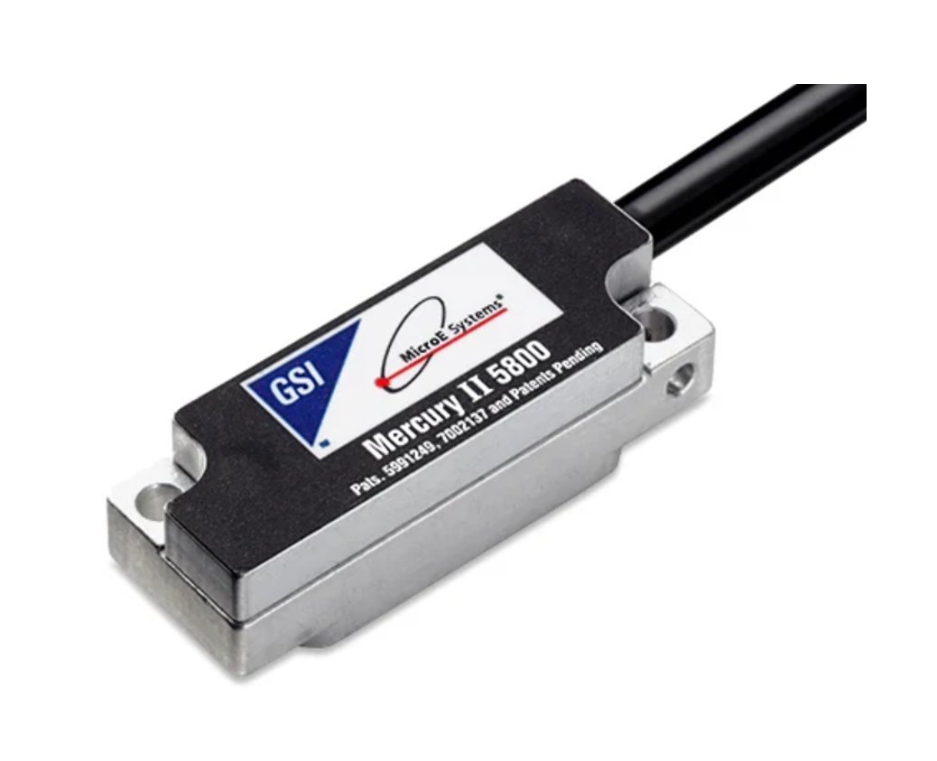 6 mm breite Metallstahlstreifen‑Skala, 0,3 mm Dicke, installiert mit dem MicroE‑Encoder